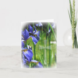 Tarjeta Iris azul con cruz II