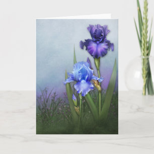Tarjeta "Iris barbudos gloriosos II "