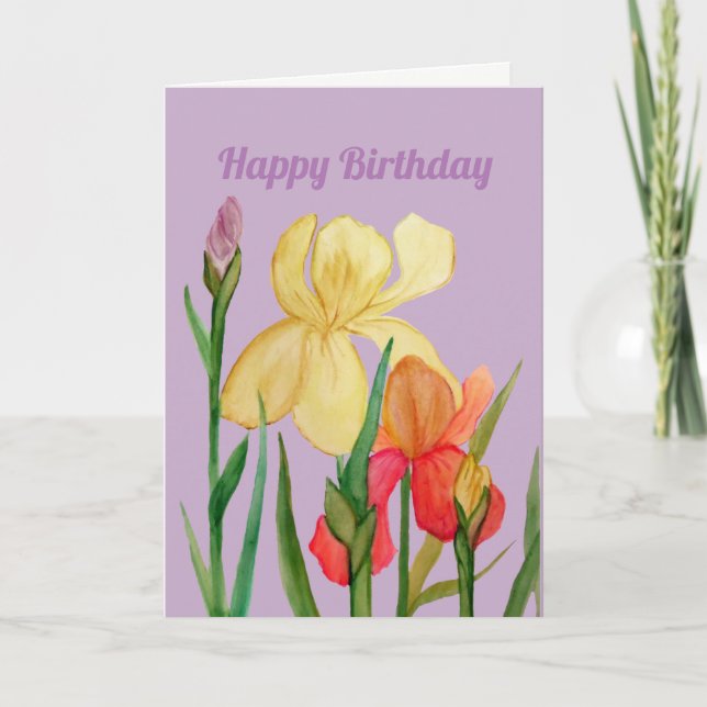 Tarjeta Iris Birthday (Anverso)
