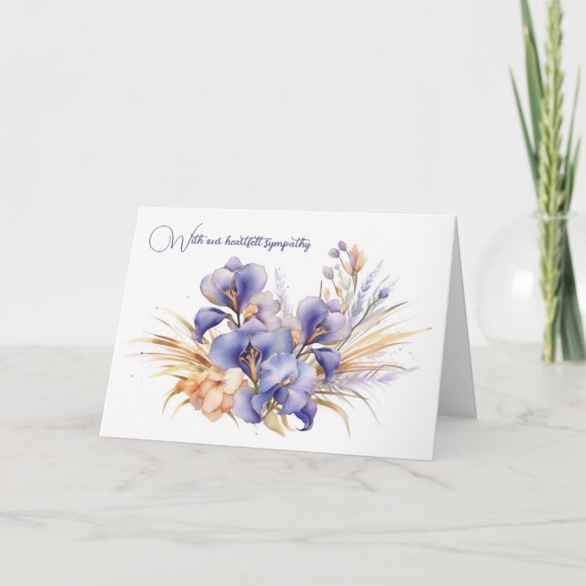 Tarjeta Iris Bouquet Sympathy (Anverso)