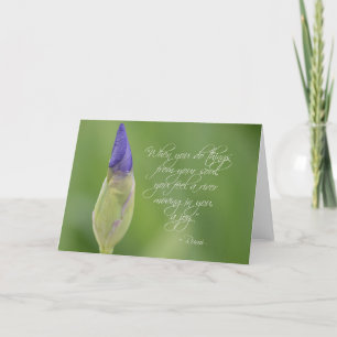 Tarjeta Iris con cita