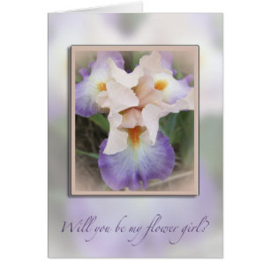 Tarjeta Iris de Lavender Chica Flor