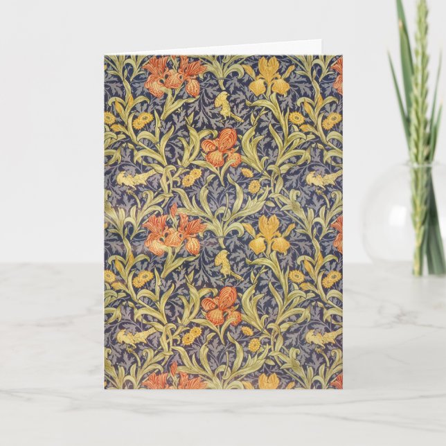 Tarjeta "Iris" de William Morris (Anverso)