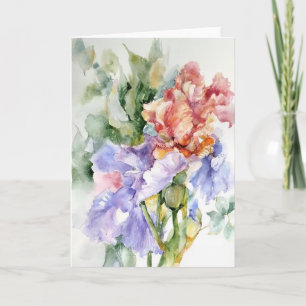 Tarjeta Iris En Acuarelas