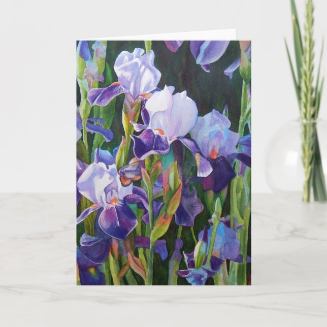 Tarjeta Iris Flower Garden (Anverso)