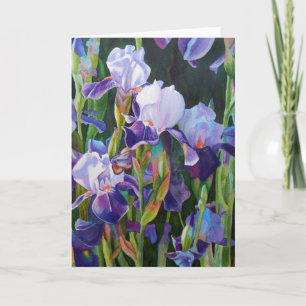 Tarjeta Iris Flower Garden