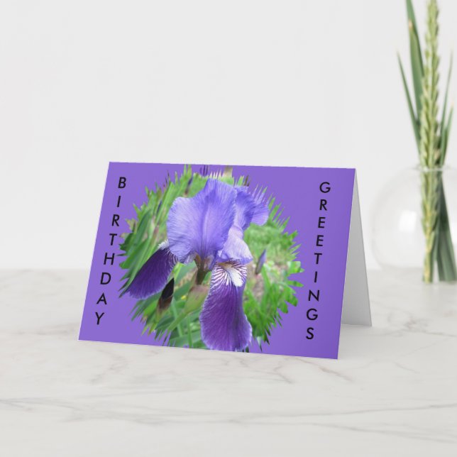 Tarjeta Iris morado (Anverso)