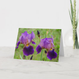 Tarjeta Iris morado - Flores - Día de la Madre - Cumpleaño