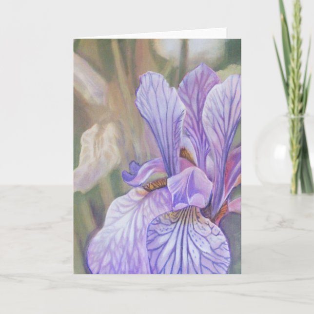 Tarjeta Iris púrpura (Anverso)