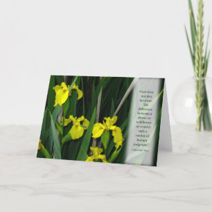 Tarjeta Iris salvajes amarillos