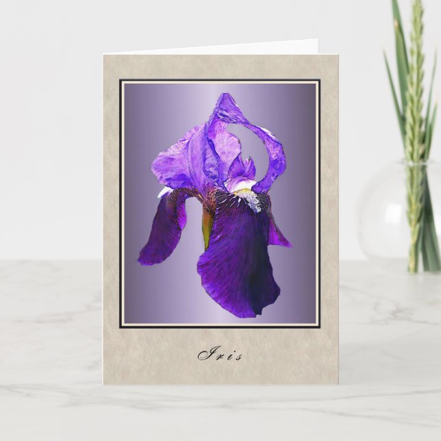 Tarjeta Iris - Serie Floral (Anverso)