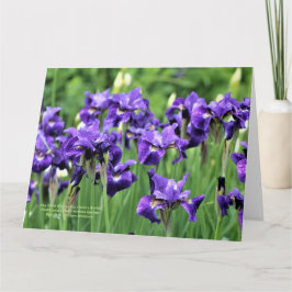 Tarjeta Iris violeta azul siberiano, hermano de Ceasar