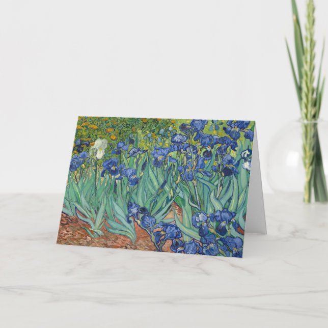 Tarjeta Irises de Van Gogh (Anverso)