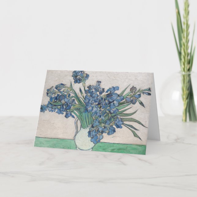 Tarjeta Irises de van Gogh: en blanco (Anverso)