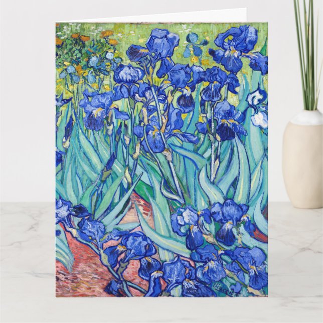 Tarjeta Irises Vincent van Gogh (Anverso)