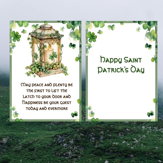 Tarjeta Irish Blessing May Peace n Plenty Saint Patrick's (Subido por el creador)