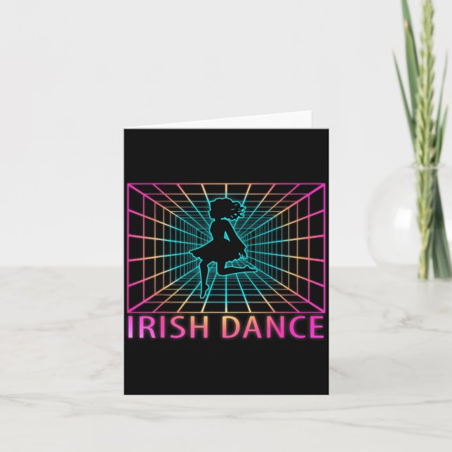 Tarjeta Irish Dance Retro Dancer Gift  (Anverso)