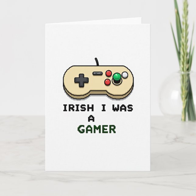 Tarjeta Irish I Was A Gamer Card (Anverso)