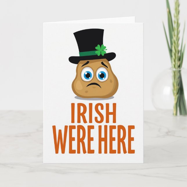 Tarjeta Irish Were Here Potato Card (Anverso)