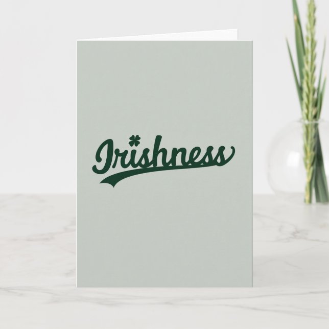 Tarjeta Irishness Shamrock Green Card (Anverso)