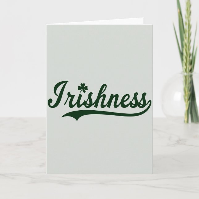 Tarjeta Irishness Shamrock Green Pattern Card (Anverso)