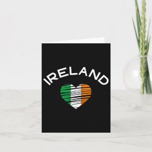 Tarjeta Irlanda Corazón San Patricio Orgullosa Bandera Irl