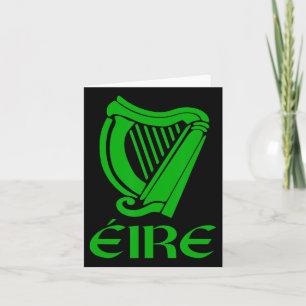 Tarjeta Irlanda Eire Eireann Orgullo Irlandés Arpa Gaélica