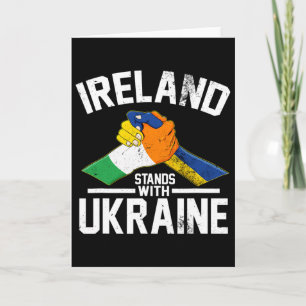 Tarjeta Irlanda se pone del lado de Ucrania Bandera irland