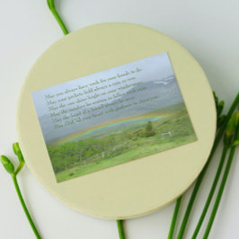 Tarjeta Irlandés Blessing Valley Rainbow Photo Blank
