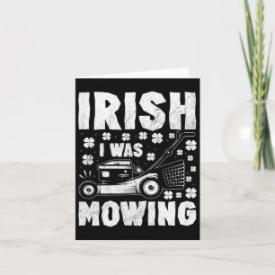 Tarjeta Irlandés Estaba Cortando Césped Jardinería St Patr