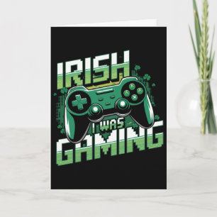 Tarjeta Irlandés Estaba Jugando Divertido Día de San Patri