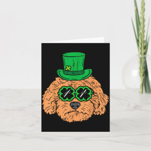 Tarjeta Irlandés Goldendoodle Perro Divertido Día de San P