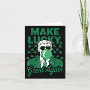 Tarjeta Irlandés Trump Funny St Patricks Day hace suerte