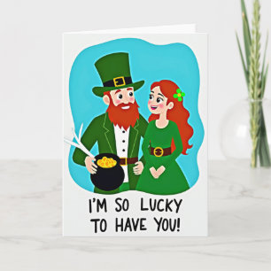 Tarjeta irlandesa Afortunado de tenerte