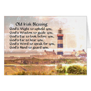 Tarjeta irlandesa de Bendición, Lighthouse Coast o