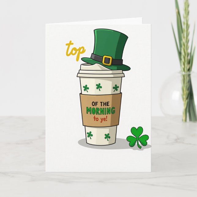 Tarjeta Irlandesa de Café de la Mañana (Anverso)