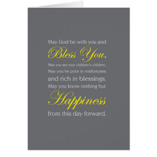 Tarjeta irlandesa de la bendición de la boda