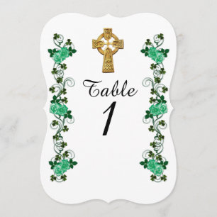 Tarjeta irlandesa del número de la tabla de la