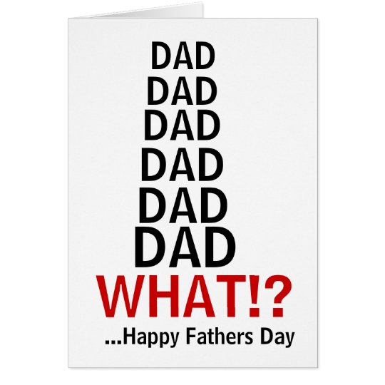 Tarjeta irritante divertida del día de padres del