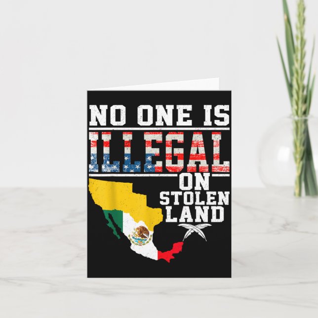 Tarjeta Is Illegal On Stolen Land Native Americans  (Anverso)