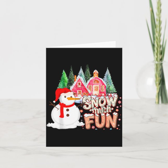 Tarjeta Is Snow Much Fun Winter Christmas Teacher Holiday  (Anverso)