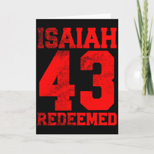 Tarjeta Isaiah 43 Cristiano Redimido Inspirador 