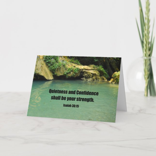 Tarjeta Isaías 30:15 (Anverso)