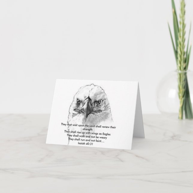 Tarjeta Isaías 40:31 (Anverso)