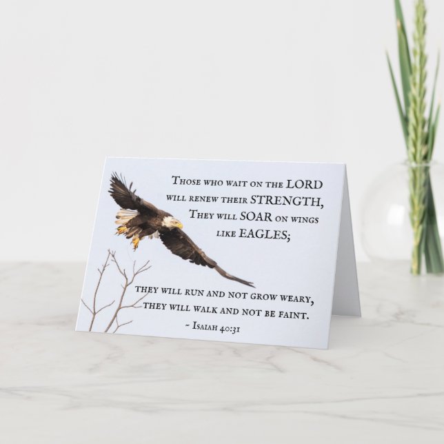 Tarjeta Isaías 40:31 Los que esperan sobre el Señor, Bibli (Anverso)
