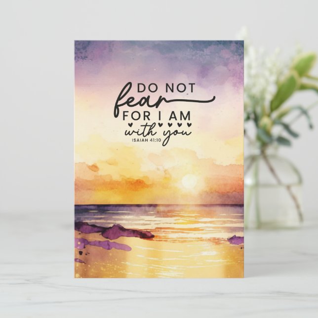 Tarjeta Isaías 41:10 No temáis que estoy contigo. (Anverso de pie)