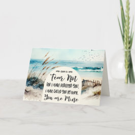 Tarjeta Isaías 43:1 No temas porque te haya redimido Océan