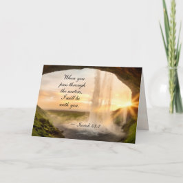 Tarjeta Isaías 43:2 Cuando pases por las aguas Biblia