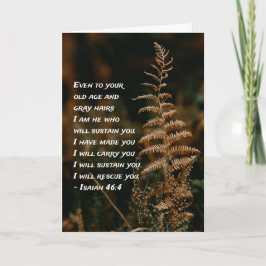 Tarjeta Isaías 46:4 Yo soy el que te sustentará