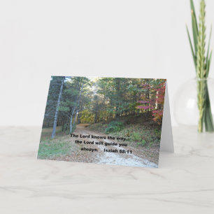 Tarjeta Isaías 58:11 El Señor conoce el camino...